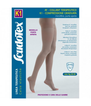 442 Колготки компрессионные Скудотекс  К1 (20-30 mmHg) с микрофиброй, открытый носок (мысок)